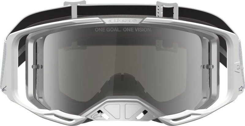 GOGGLE VISION 8 AMBER WHT SILV