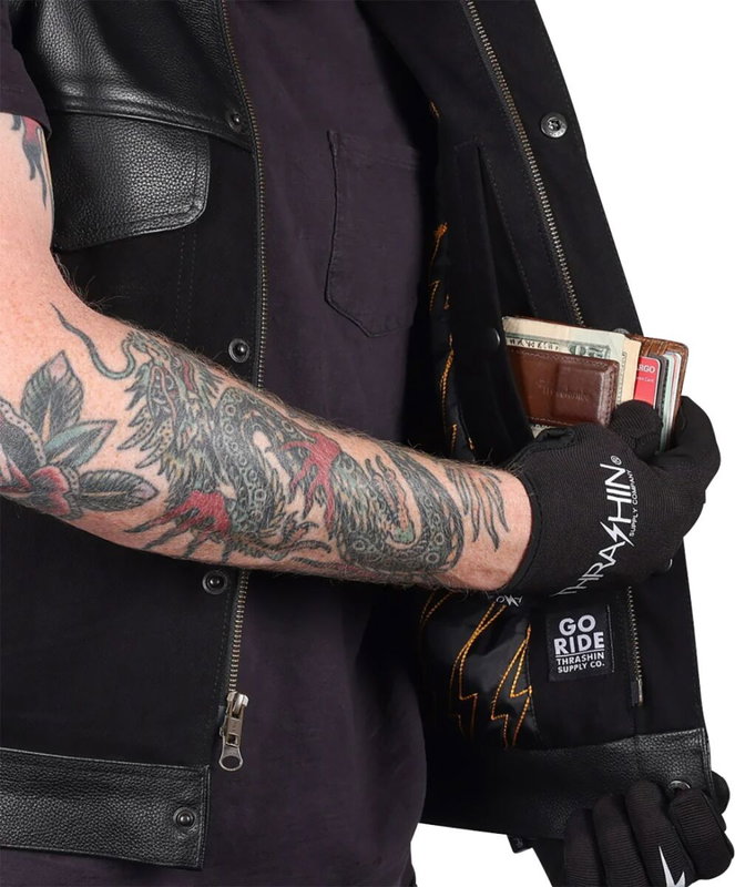 VEST KANAN LEATHER DENIM 2XL