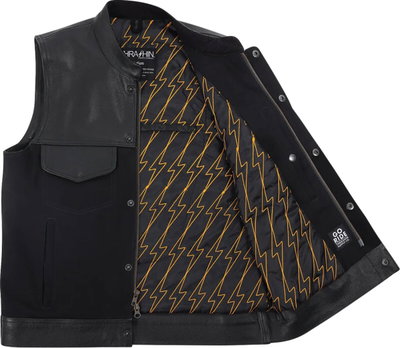 VEST KANAN LEATHER DENIM 2XL