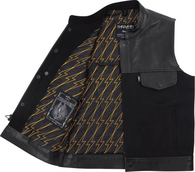 VEST KANAN LEATHER DENIM 2XL