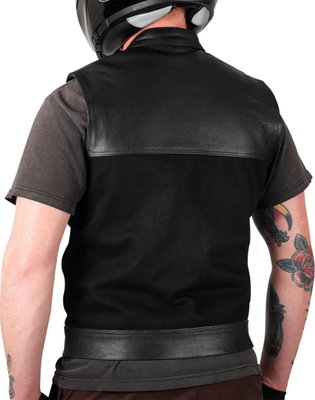 VEST KANAN LEATHER DENIM 2XL