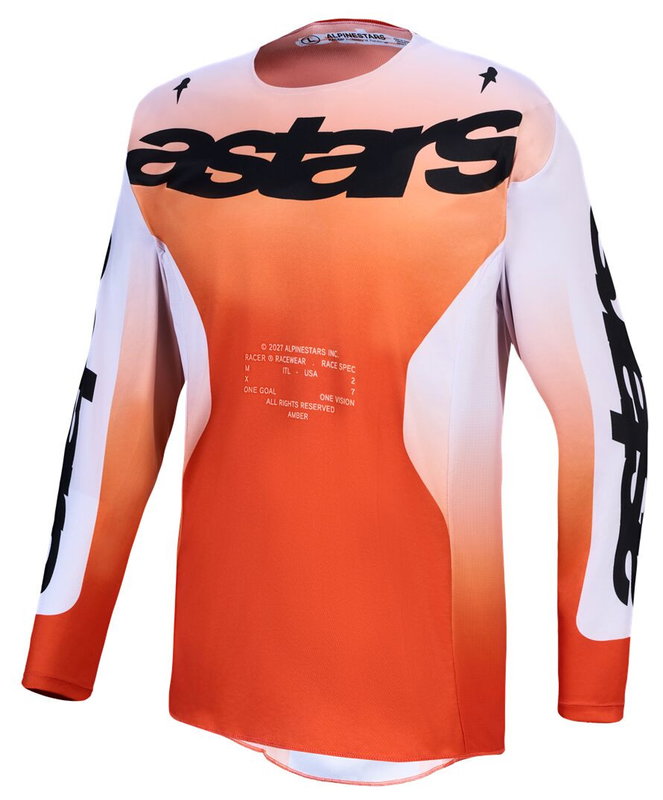 JERSEY RACER AMBER RED/LIL/BLK