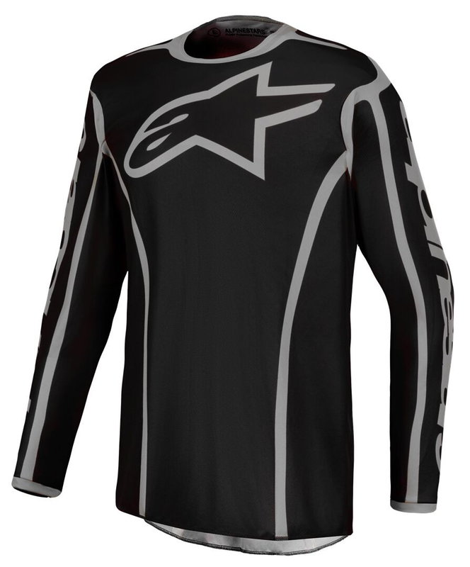 JERSEY FLUID APEX V2 BLK/SIL S
