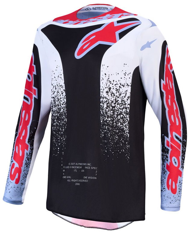 JERSEY FLUID DRAG BK/WH/BL/RD