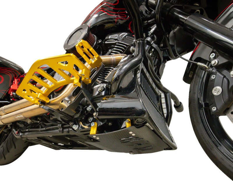 PLATE SKID CARBON GLOSS W/GOLD