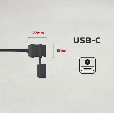 USB Type C 3.0A Laddningskit för Motorcykel – 12–24V