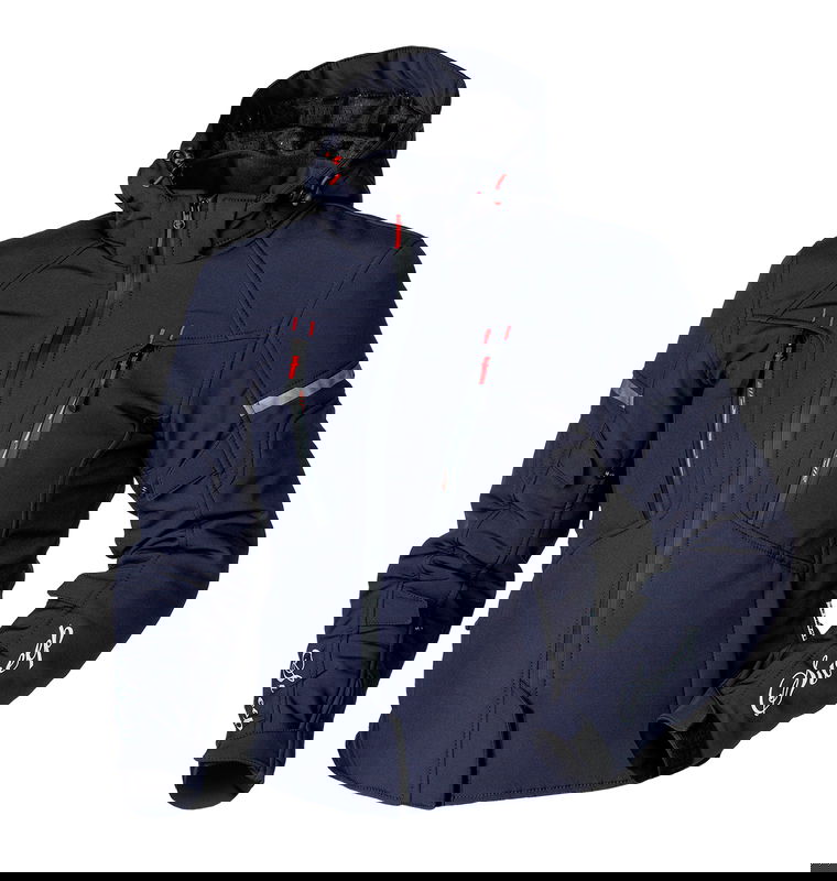 Sweep Flawless dam mc softshell jacka, navy blå/röd, 46