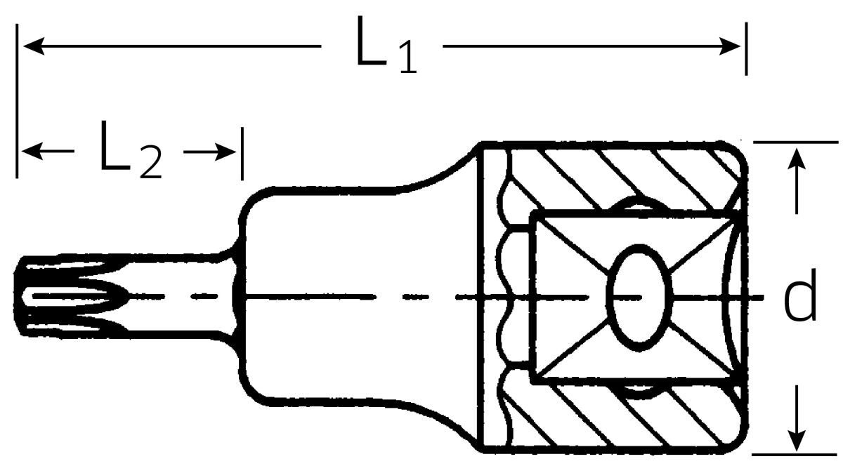 SCREWDRIVER-SOCKET 3/8 T9