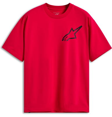 TEE SS CSF OVERSIZED ONE RED L