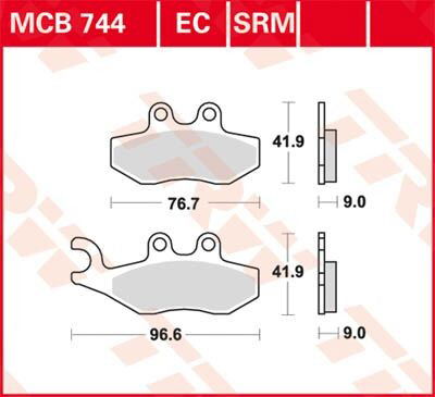 BRAKE PAD ORGANIC SCOOTER -125