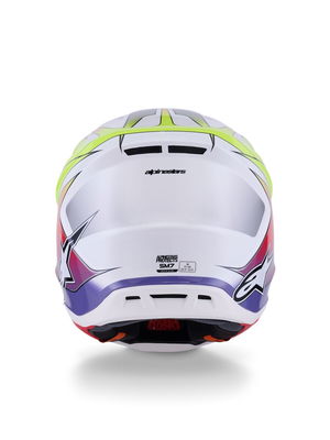 HELMET SM7 FUSE WHT/YL/PU XS