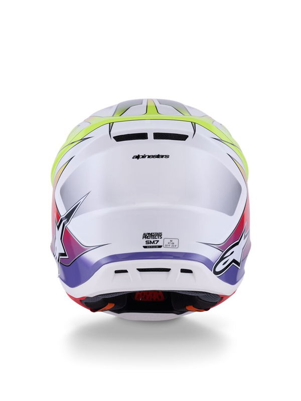 HELMET SM7 FUSE WHT/YL/PU XS