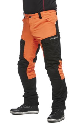 Sweep Chief aramid förstäkt mc-byxa, svart/orange, 6XL
