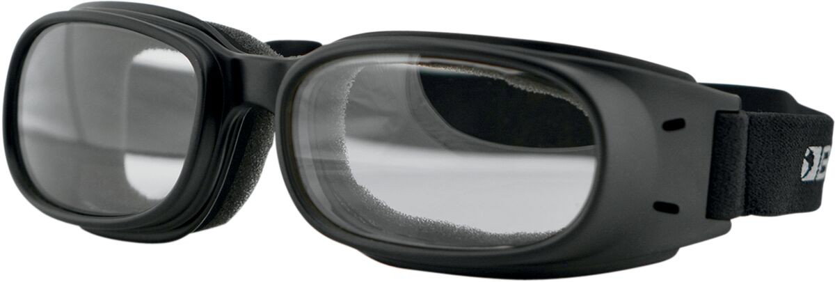 GOGGLE PISTON BLACK W/ CLEAR L