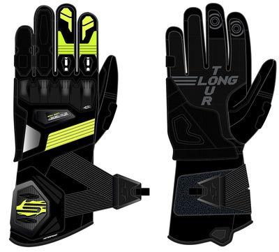 Sweep Gladius handske, svart/gul, 4XL