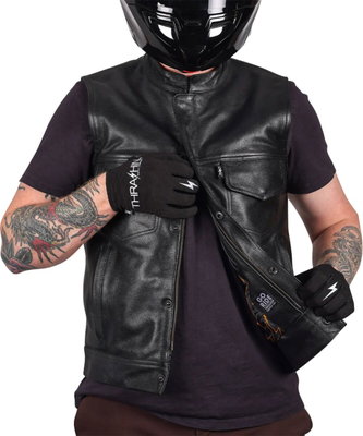 VEST MULHOLLAND LEATHER LARGE