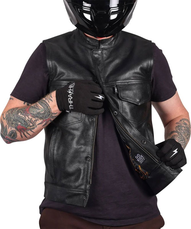 VEST MULHOLLAND LEATHER LARGE