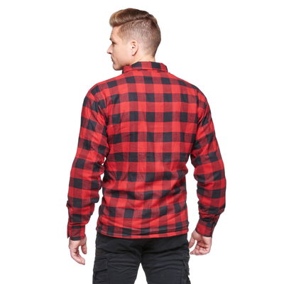 Sweep Manitou MC flannelskjorta, röd/svart, M