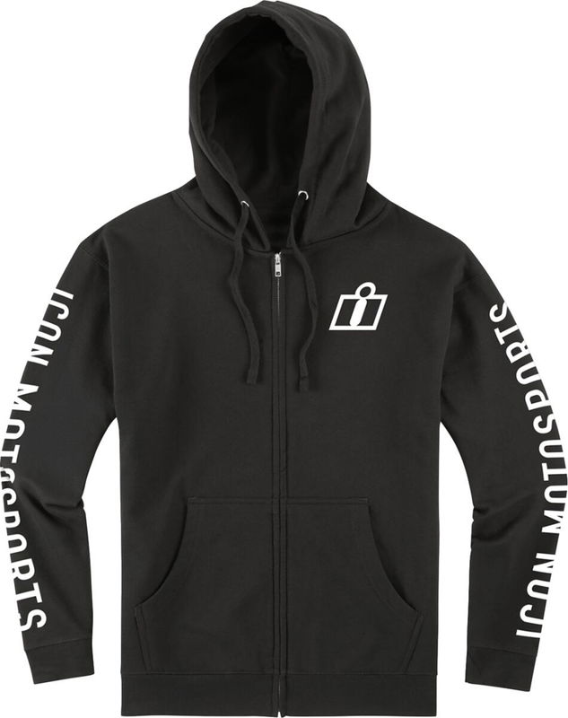 HOODIE ZIP CLASICON BLK L