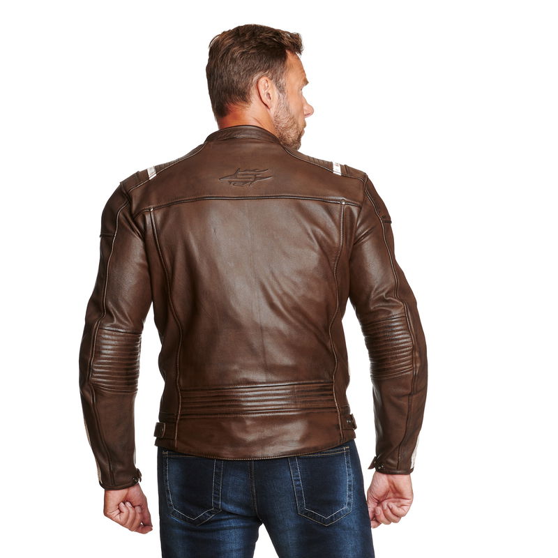 Sweep Ragnar skinnjacka, brun/vit, 6XL