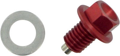 DRAIN PLUG MAGNETIC RED