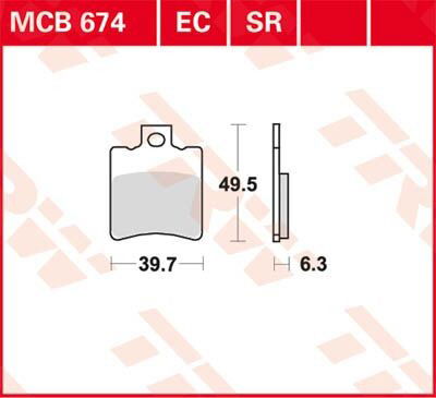 BRAKE PAD ORGANIC SCOOTER -125