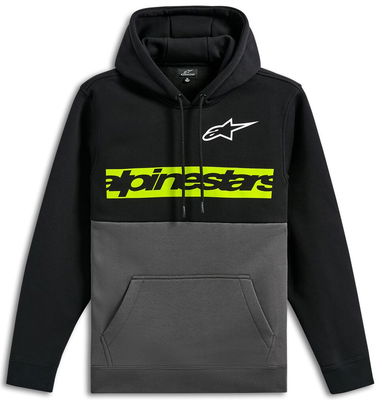 HOODIE PO PARALLEL BLACK/GUNME