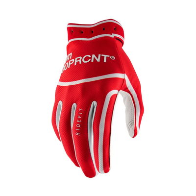 GLOVES RIDEFIT WHITE/RED - S
