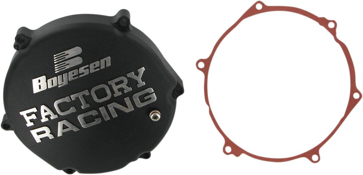 CLUTCH COVER KX250 BLK 03-04