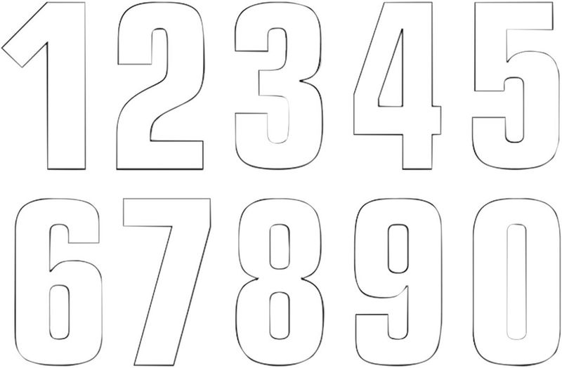 NUMBER #3 16X7.5CM WH