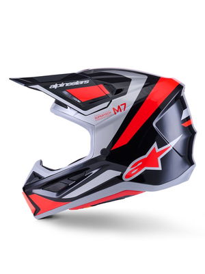 HELMET SM7 RISE BLK/RD/SILV L