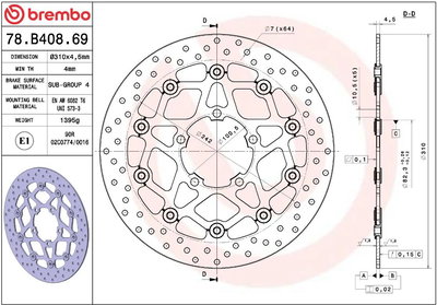 BRAKE DISC FLOAT FR
