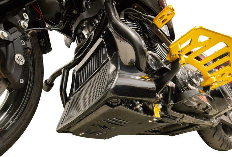 PLATE SKID CARBON GLOSS W/GOLD