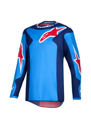 JERSEY FLUID GRID BLUE/RED 2X