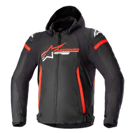 Alpinestars Textiljacka Zaca Vattentät Svart/Röd/Vit 2XL