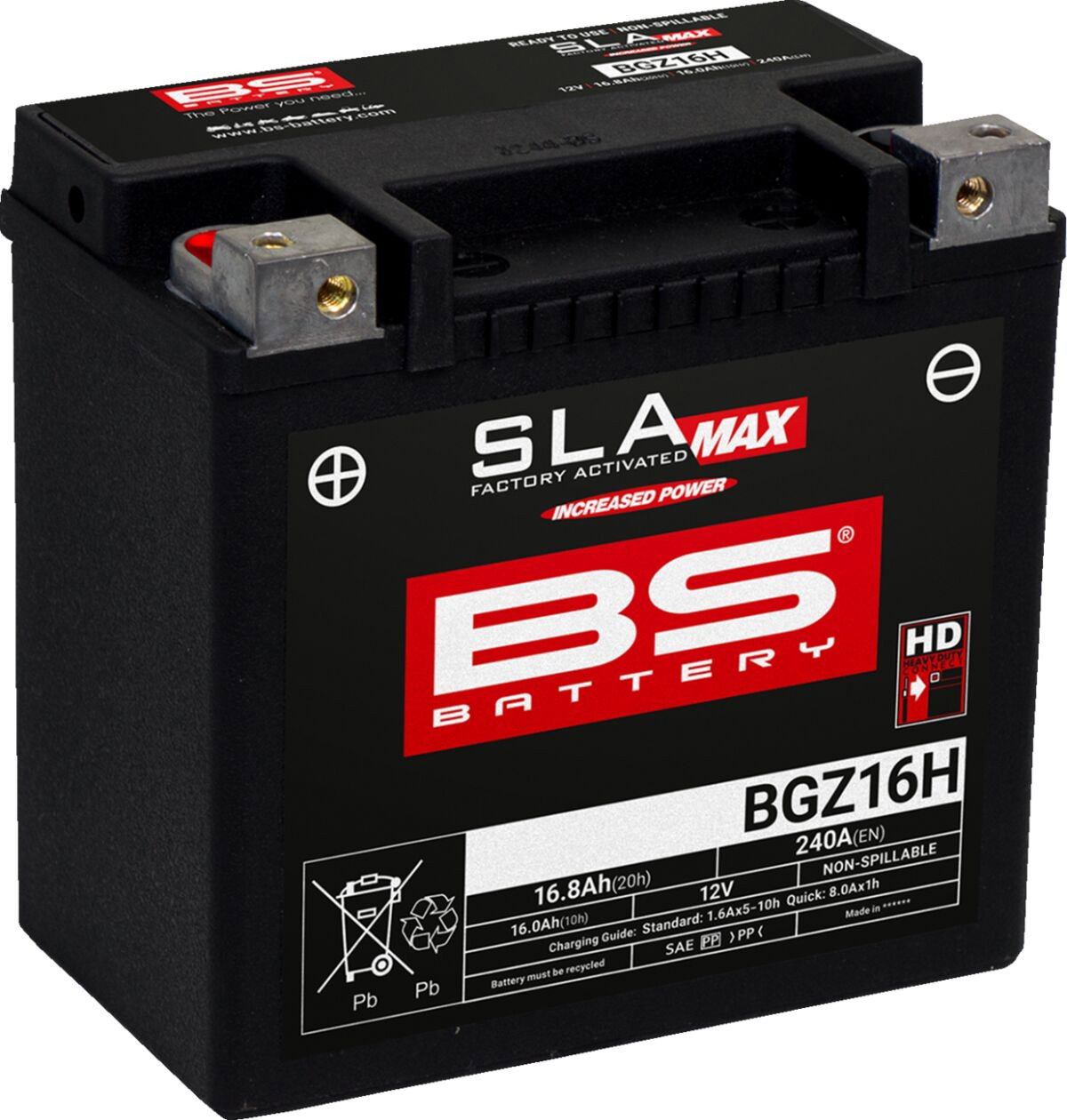 BATTERY BS BGZ16H SLA-MAX