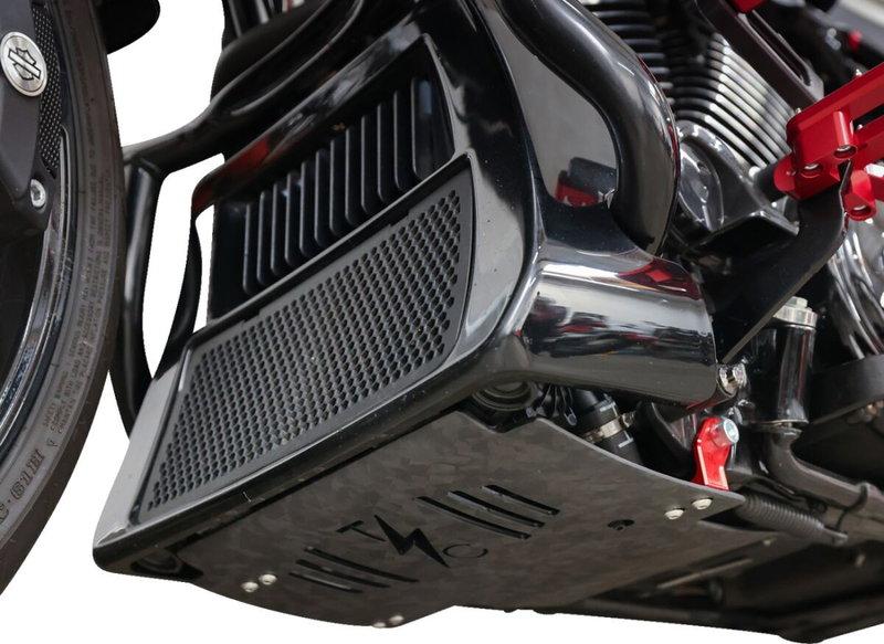 PLATE SKID CARBON FORGED W/RED