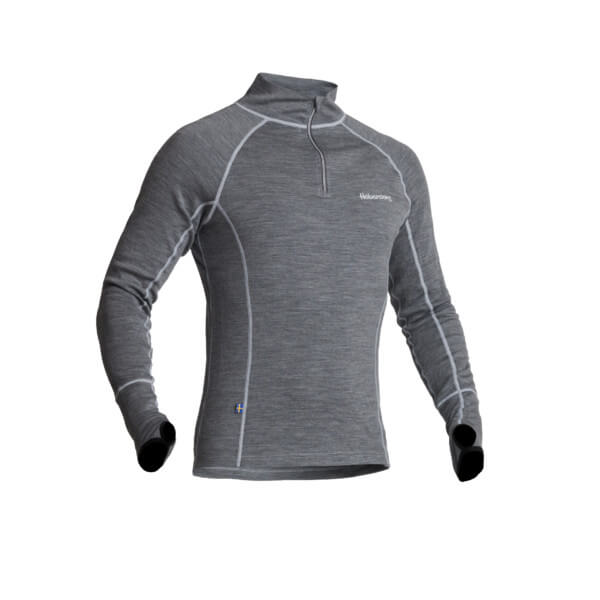 Halvarssons Tröja Wool Polo Grå 3XL