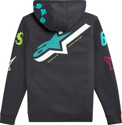 HOODIE ZIP VARIEGATE GUNMETAL