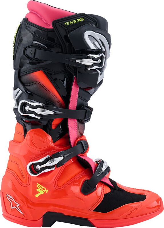 BOOT TECH 7 BLK/RD FLUO/PINK 1