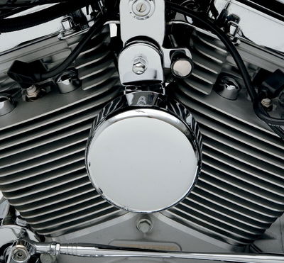 COVER HORN RND CHR