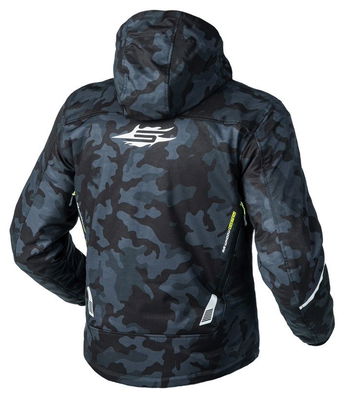 Sweep Breakout vattentät softshell mc jacka, mörkgrå/camo, 6XL