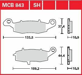 BRAKE PAD ORGANIC STREET