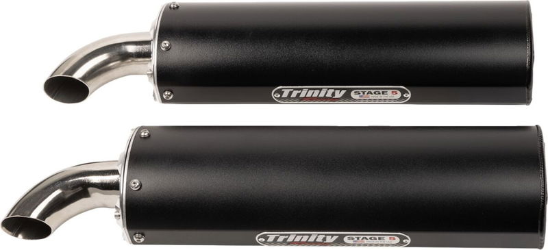 EXHAUST DUAL BLACK RZR XP1000