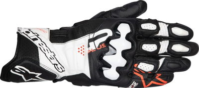GLOVE GP+ R V3 LTHR BK/WT/RD S