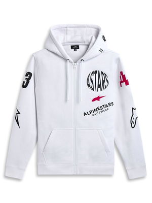 HOODIE ZIP VARIEGATE WHITE S