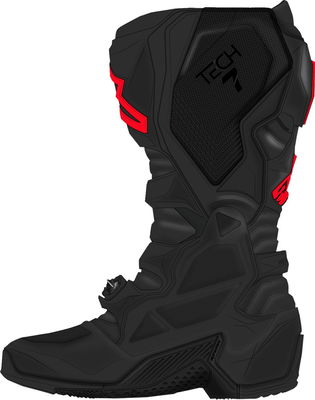 BOOT TECH 7 BLACK/RED FLUO 10