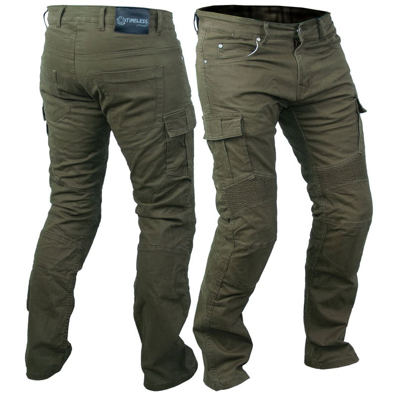 TIMELESS Bandit kevlar jeans, 40/33", grön, stretch, CE