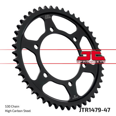 SPROCKET REAR 47T 530 BLK