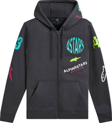 HOODIE ZIP VARIEGATE GUNMETAL